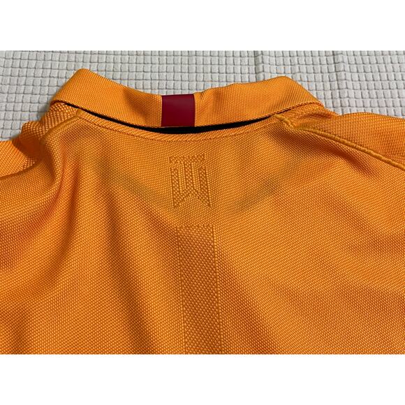 Nike Polo GOLF Shirt Mens Orange Stripe XL Tiger Woods Collection - Picture 9 of 13